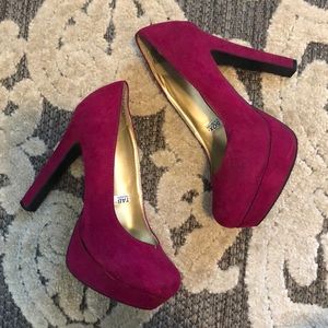 Magenta Suede Pumps